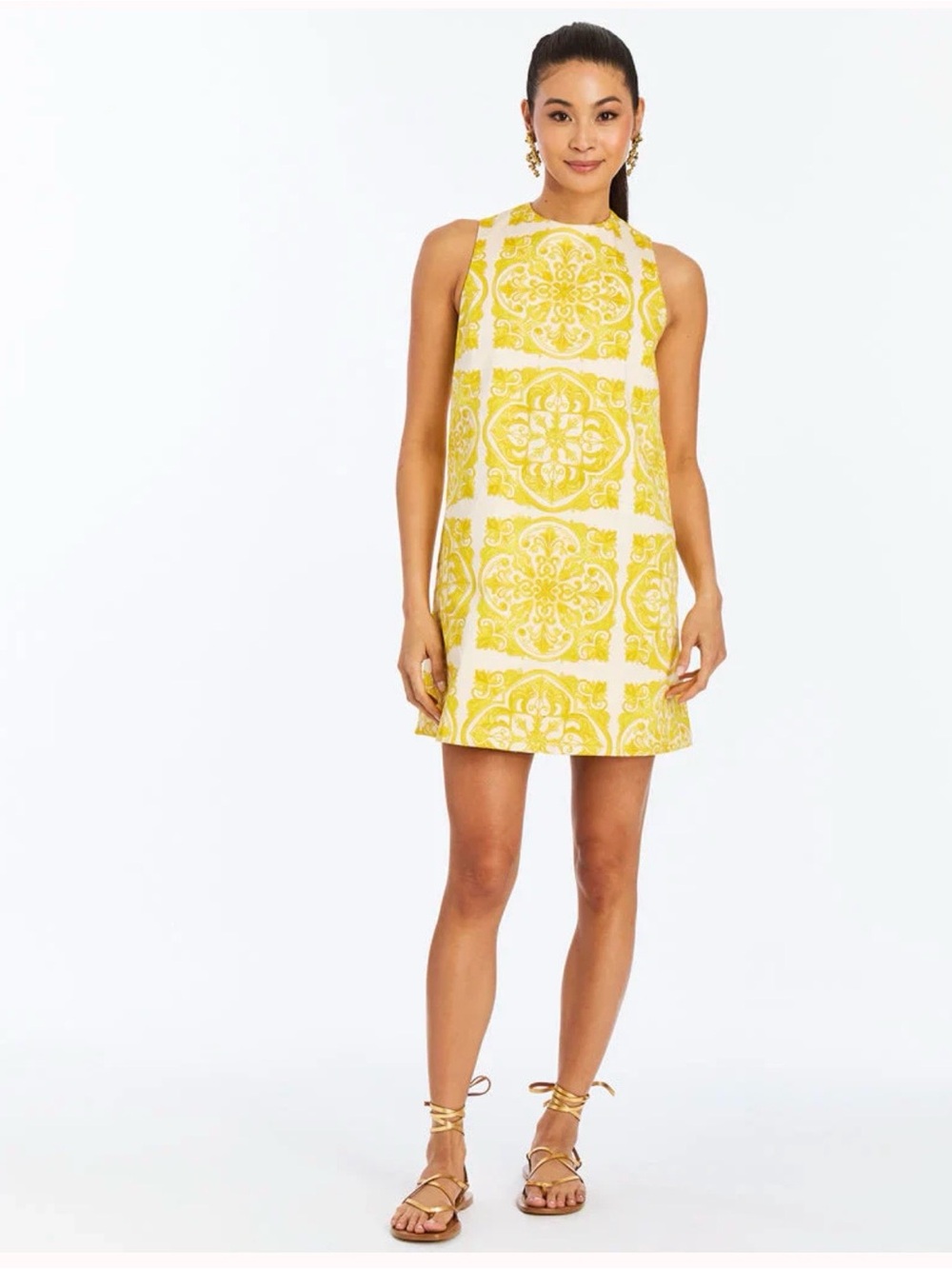Mestiza Fiona Reversible Shift Mini Dress -Yellow - Picture 3 of 12